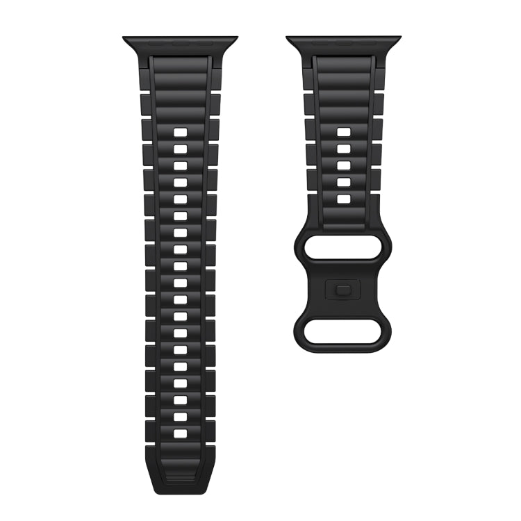 For Apple Watch 46mm / 49mm / 45mm / 44mm Crawler Splayed 8-shaped Buckle Silicone Watch Band