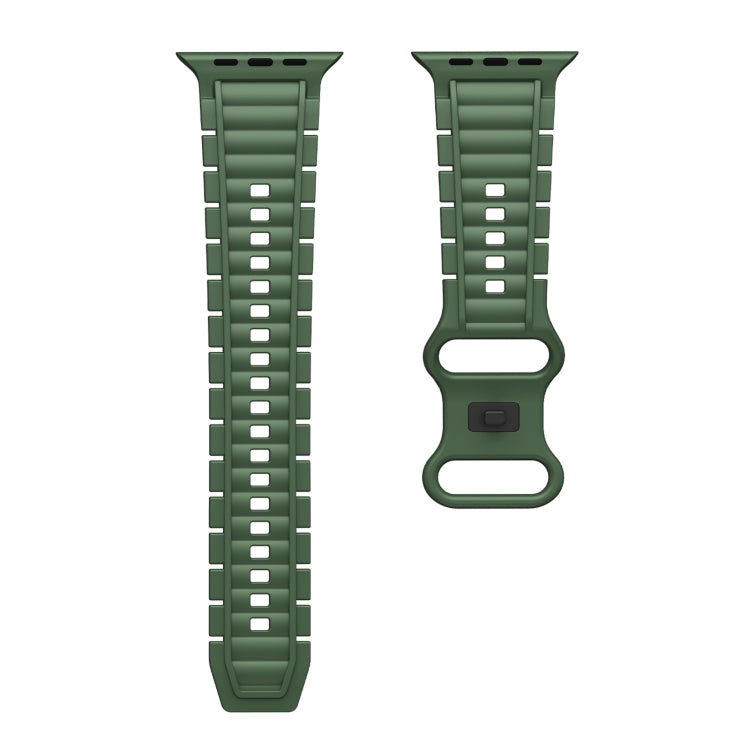 For Apple Watch 46mm / 49mm / 45mm / 44mm Crawler Splayed 8-shaped Buckle Silicone Watch Band