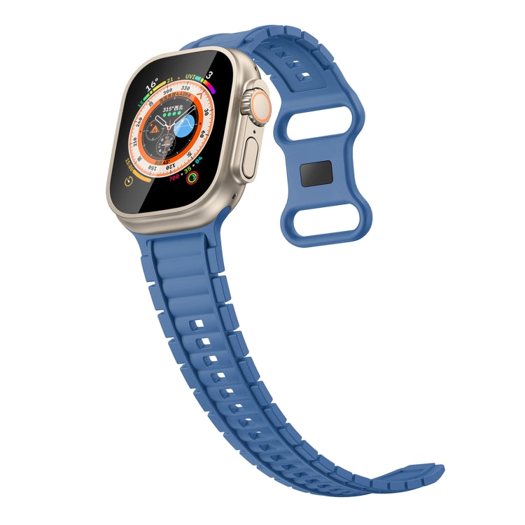 For Apple Watch 46mm / 49mm / 45mm / 44mm Crawler Splayed 8-shaped Buckle Silicone Watch Band