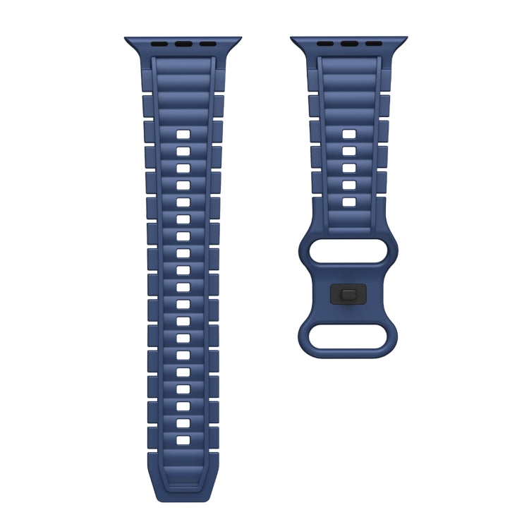 For Apple Watch 46mm / 49mm / 45mm / 44mm Crawler Splayed 8-shaped Buckle Silicone Watch Band
