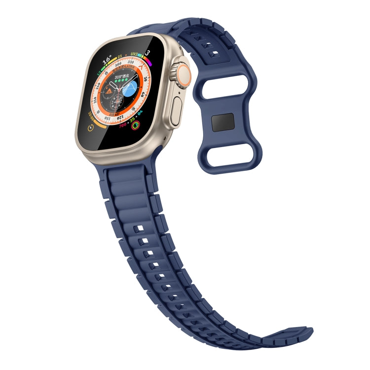 For Apple Watch 46mm / 49mm / 45mm / 44mm Crawler Splayed 8-shaped Buckle Silicone Watch Band