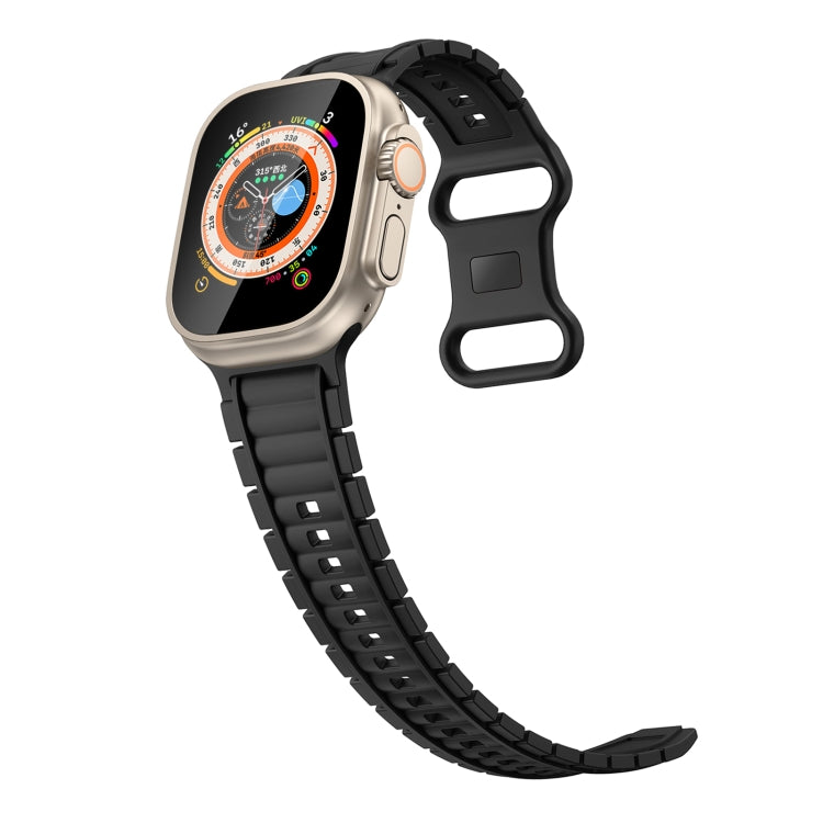 For Apple Watch 42mm / 41mm / 40mm / 38mm Crawler Splayed 8-shaped Buckle Silicone Watch Band