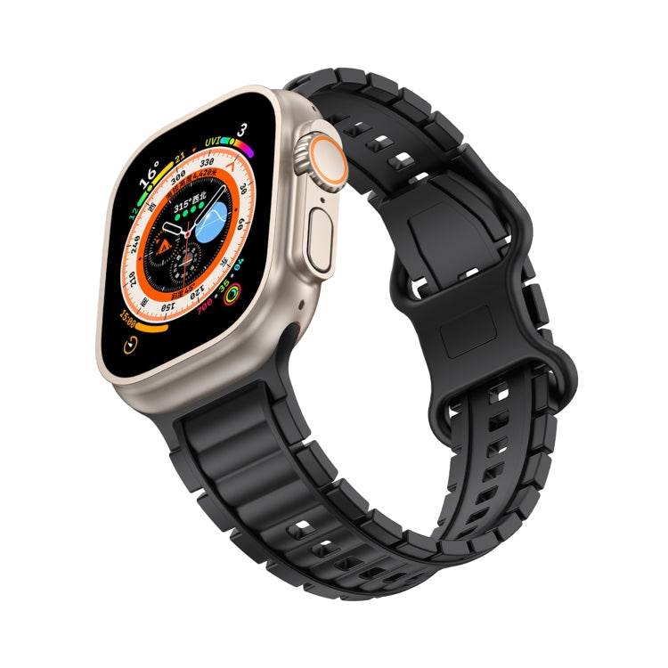 For Apple Watch 42mm / 41mm / 40mm / 38mm Crawler Splayed 8-shaped Buckle Silicone Watch Band