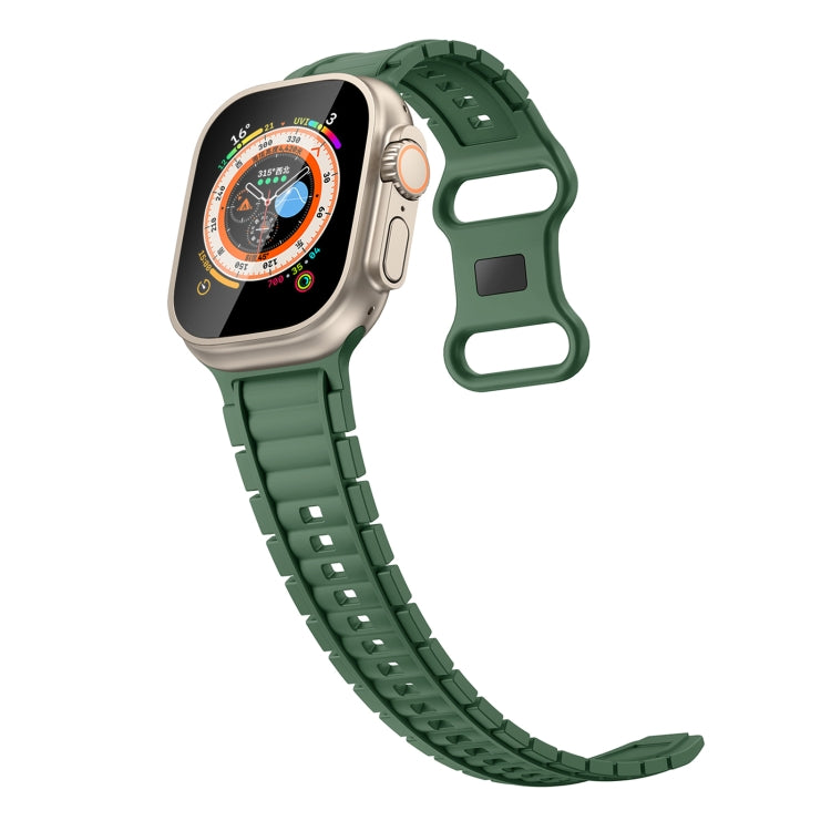 For Apple Watch 42mm / 41mm / 40mm / 38mm Crawler Splayed 8-shaped Buckle Silicone Watch Band