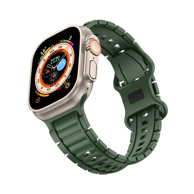 For Apple Watch 42mm / 41mm / 40mm / 38mm Crawler Splayed 8-shaped Buckle Silicone Watch Band