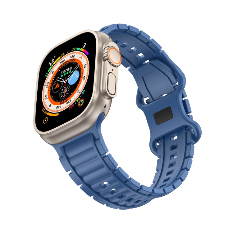 For Apple Watch 42mm / 41mm / 40mm / 38mm Crawler Splayed 8-shaped Buckle Silicone Watch Band