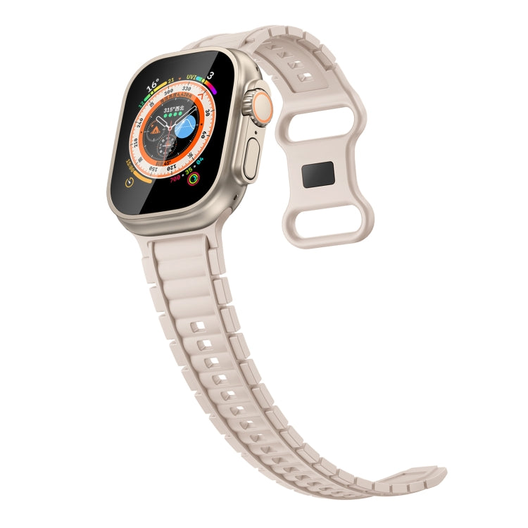 For Apple Watch 42mm / 41mm / 40mm / 38mm Crawler Splayed 8-shaped Buckle Silicone Watch Band