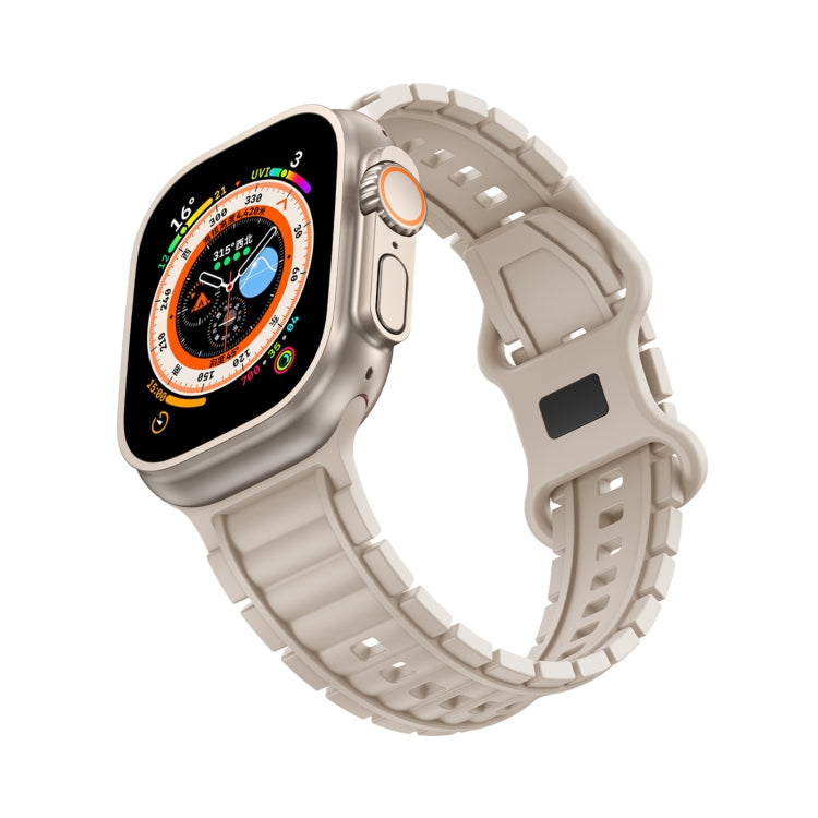 For Apple Watch 42mm / 41mm / 40mm / 38mm Crawler Splayed 8-shaped Buckle Silicone Watch Band