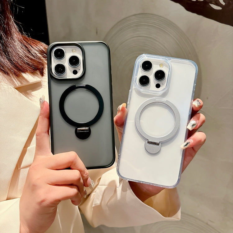 For iPhone 14 Pro Metal Holder MagSafe PC Hybrid TPU Phone Case