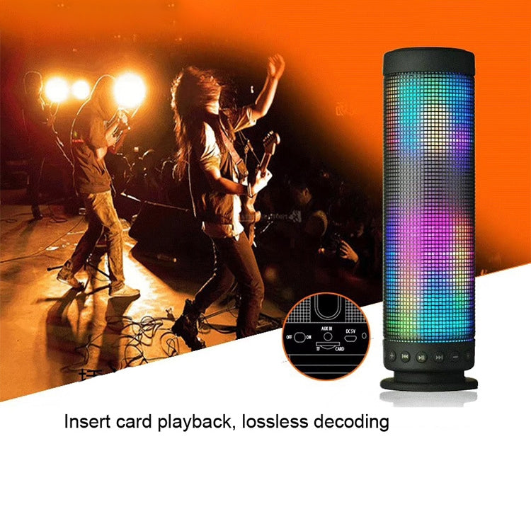 LED Seven Color Dazzlesï¼ŒDouble Vibration Low-sounding, Metal Appearanceï¼ŒPortable Bluetooth Speaker Support TF