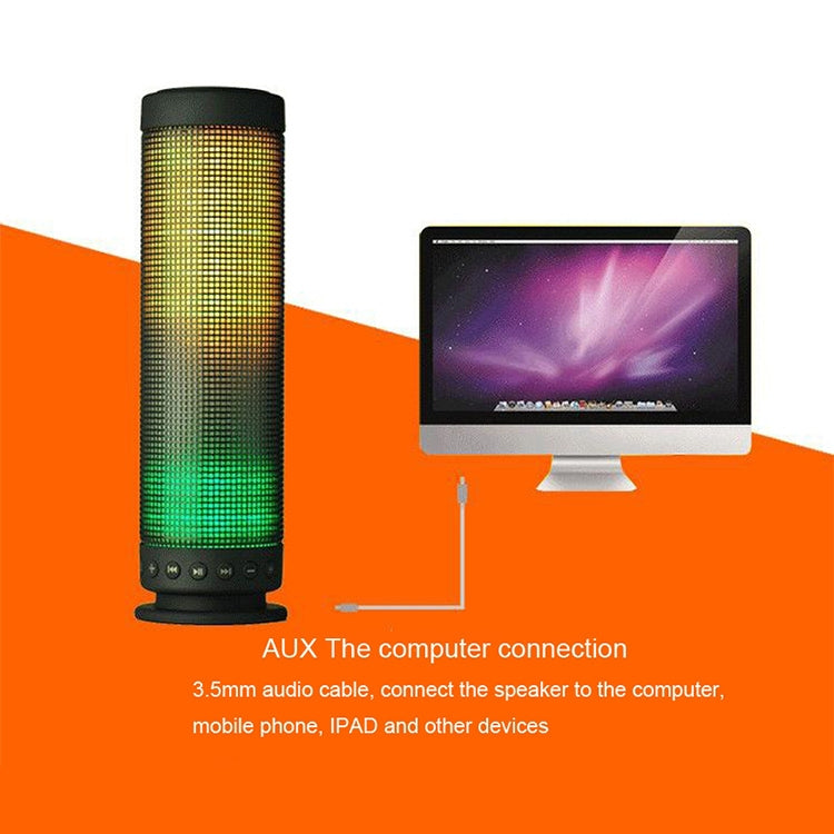 LED Seven Color Dazzlesï¼ŒDouble Vibration Low-sounding, Metal Appearanceï¼ŒPortable Bluetooth Speaker Support TF