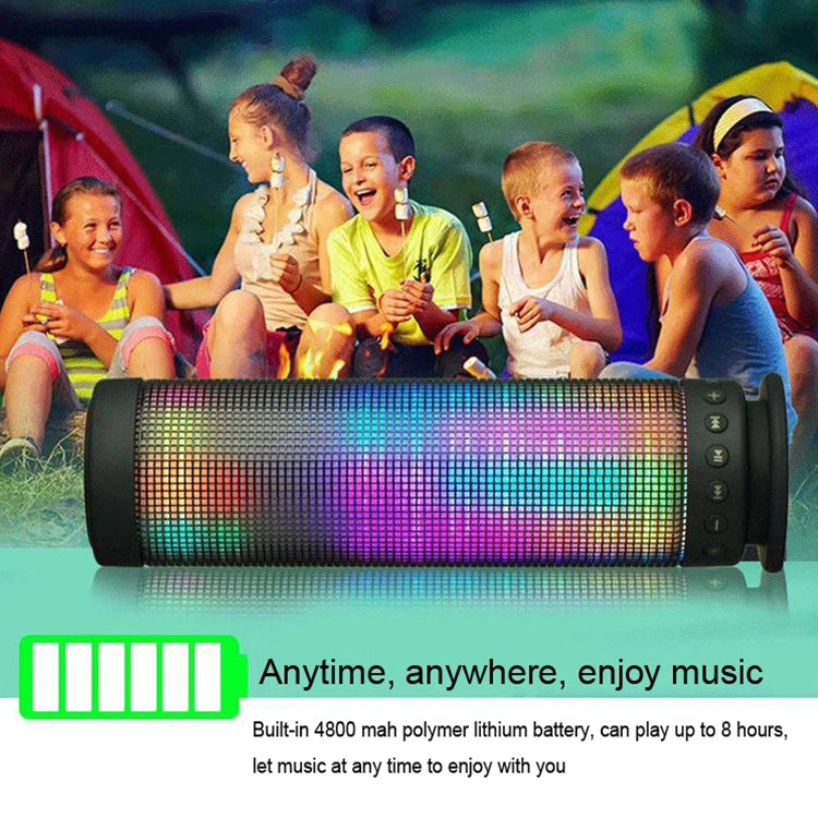 LED Seven Color Dazzlesï¼ŒDouble Vibration Low-sounding, Metal Appearanceï¼ŒPortable Bluetooth Speaker Support TF