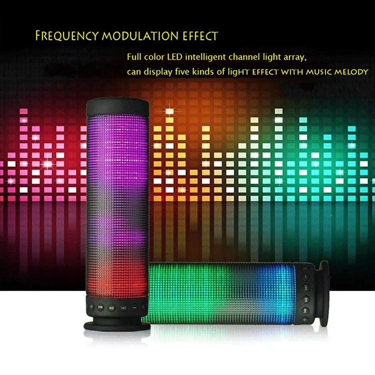 LED Seven Color Dazzlesï¼ŒDouble Vibration Low-sounding, Metal Appearanceï¼ŒPortable Bluetooth Speaker Support TF