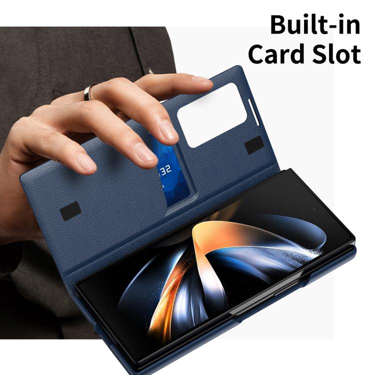 For Samsung Galaxy Z Fold4 Smart View Window Leather Phone Case with Card Slot