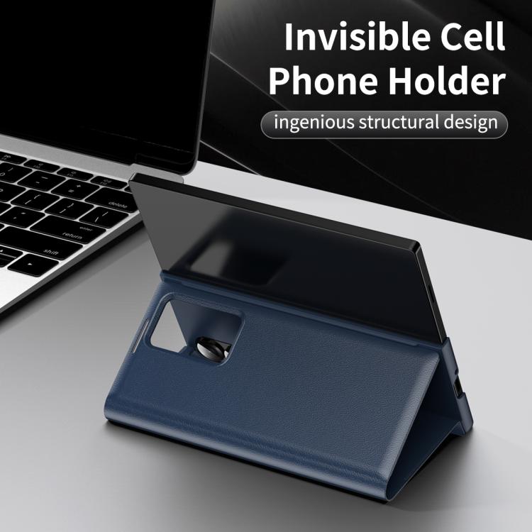 For Samsung Galaxy Z Fold4 Smart View Window Leather Phone Case with Card Slot