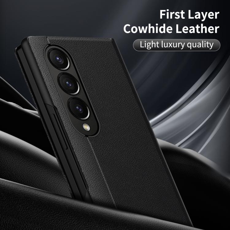 For Samsung Galaxy Z Fold4 Smart View Window Leather Phone Case with Card Slot