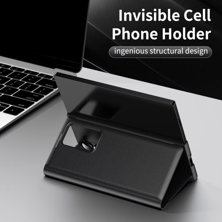 For Samsung Galaxy Z Fold4 Smart View Window Leather Phone Case with Card Slot
