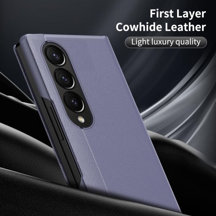 For Samsung Galaxy Z Fold4 Smart View Window Leather Phone Case with Card Slot