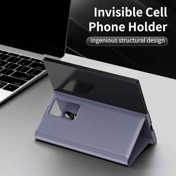 For Samsung Galaxy Z Fold4 Smart View Window Leather Phone Case with Card Slot