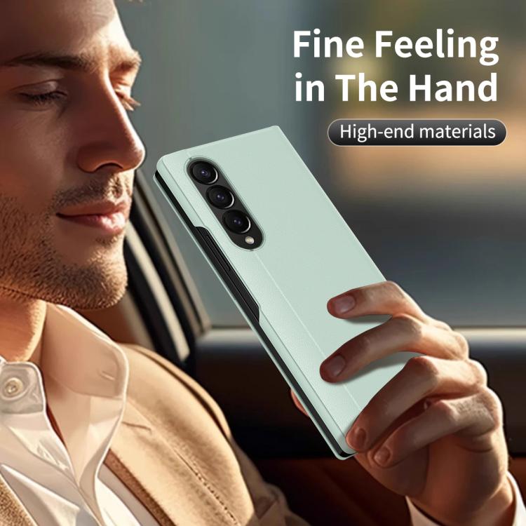 For Samsung Galaxy Z Fold4 Smart View Window Leather Phone Case with Card Slot