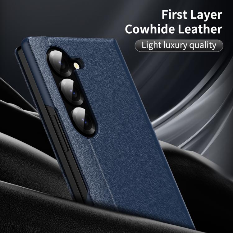 For Samsung Galaxy Z Fold5 5G Smart View Window Leather Phone Case with Card Slot