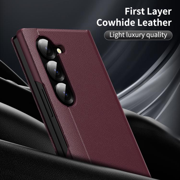 For Samsung Galaxy Z Fold5 5G Smart View Window Leather Phone Case with Card Slot