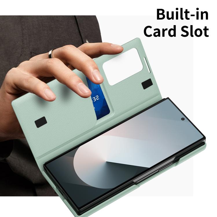 For Samsung Galaxy Z Fold5 5G Smart View Window Leather Phone Case with Card Slot