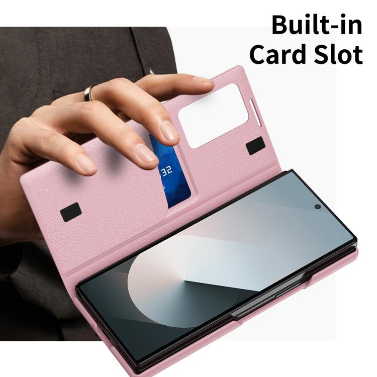 For Samsung Galaxy Z Fold6 5G Smart View Window Leather Phone Case with Card Slot
