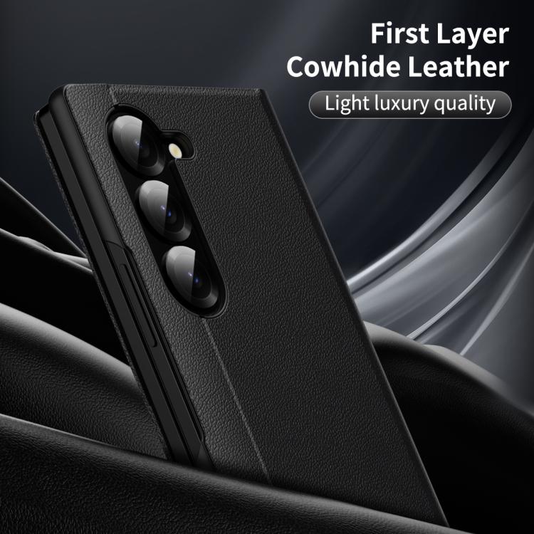 For Samsung Galaxy Z Fold6 5G Smart View Window Leather Phone Case with Card Slot