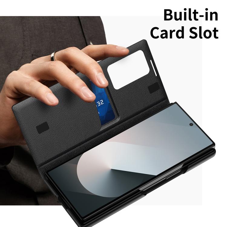 For Samsung Galaxy Z Fold6 5G Smart View Window Leather Phone Case with Card Slot