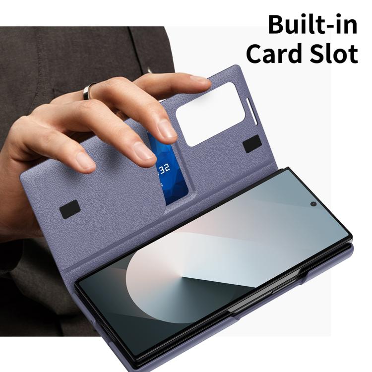 For Samsung Galaxy Z Fold6 5G Smart View Window Leather Phone Case with Card Slot