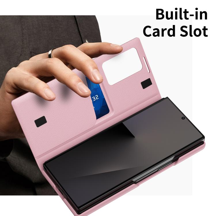 For Samsung Galaxy Z Fold7 5G Smart View Window Leather Phone Case with Card Slot