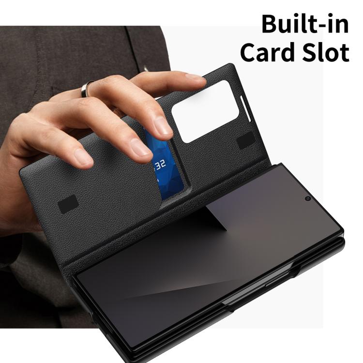 For Samsung Galaxy Z Fold7 5G Smart View Window Leather Phone Case with Card Slot