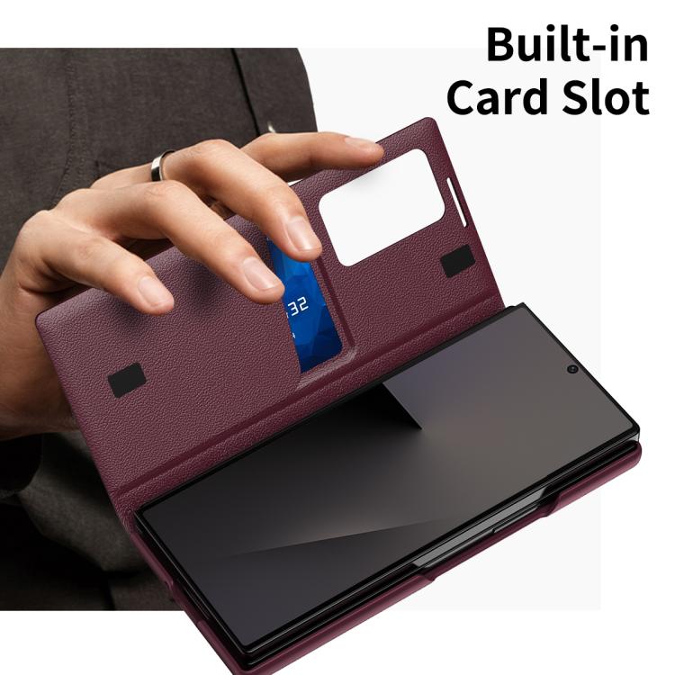 For Samsung Galaxy Z Fold7 5G Smart View Window Leather Phone Case with Card Slot