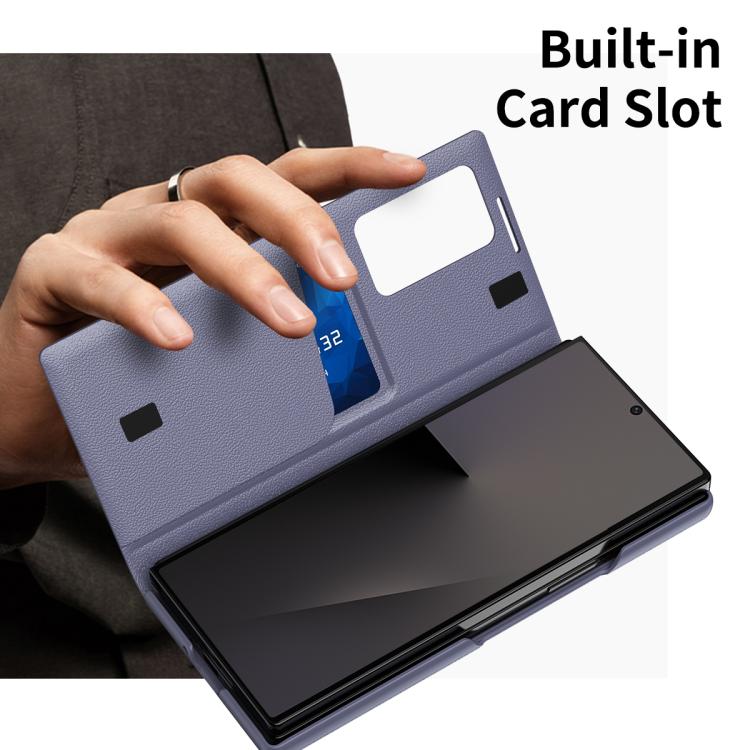 For Samsung Galaxy Z Fold7 5G Smart View Window Leather Phone Case with Card Slot