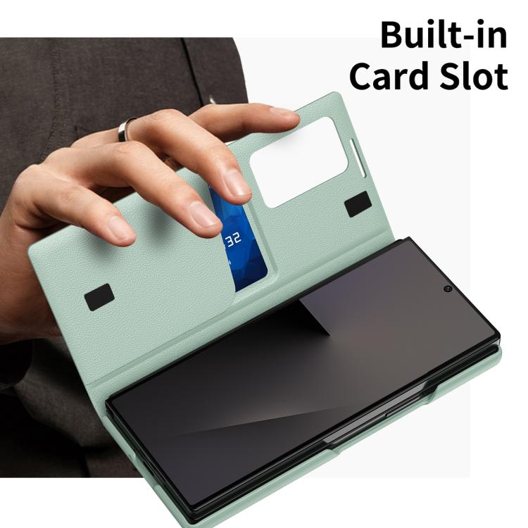 For Samsung Galaxy Z Fold7 5G Smart View Window Leather Phone Case with Card Slot