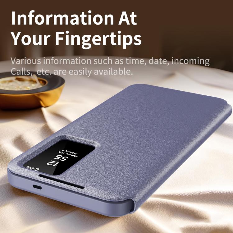 For Samsung Galaxy S26 Ultra 5G Smart View Window Leather Phone Case with Card Slot