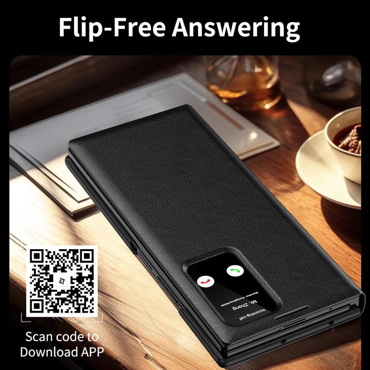 For Samsung Galaxy Z TriFold Smart View Window Leather Phone Case with Card Slot