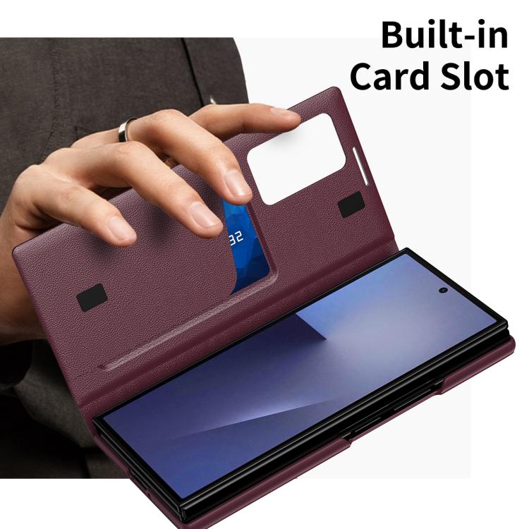 For Samsung Galaxy Z TriFold Smart View Window Leather Phone Case with Card Slot