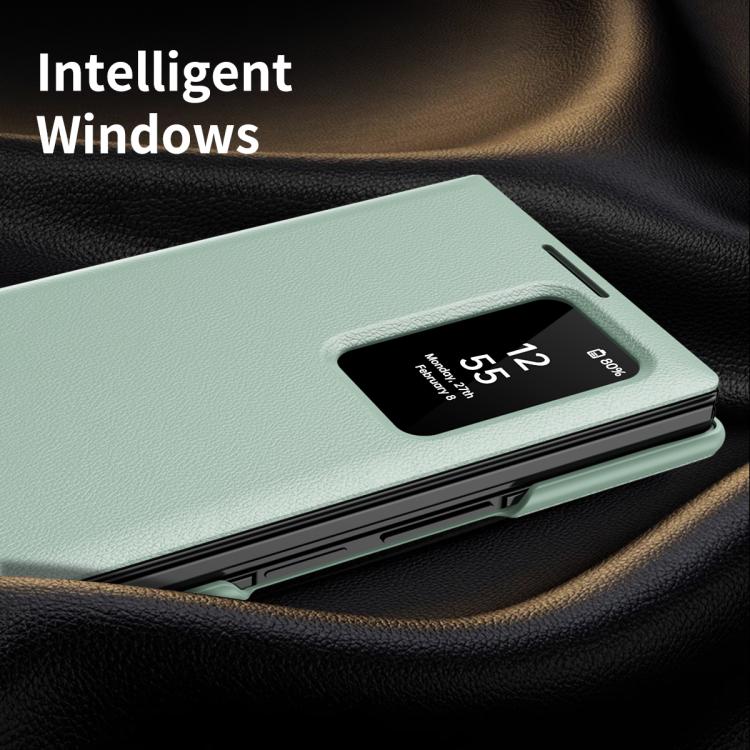 For Samsung Galaxy Z TriFold Smart View Window Leather Phone Case with Card Slot