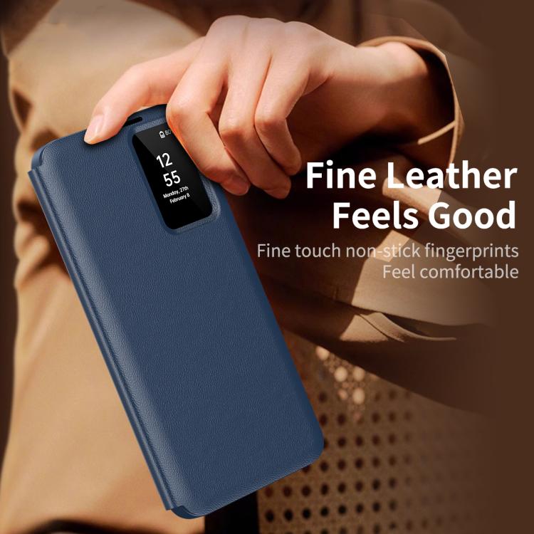 For Samsung Galaxy A37 5G Smart View Window Leather Phone Case with Card Slot