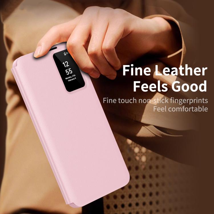 For Samsung Galaxy A37 5G Smart View Window Leather Phone Case with Card Slot