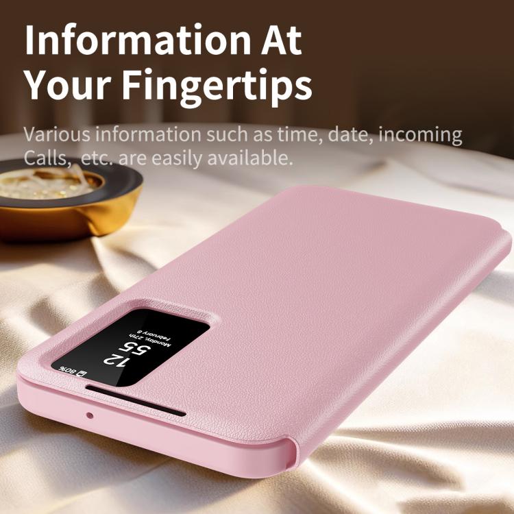 For Samsung Galaxy A37 5G Smart View Window Leather Phone Case with Card Slot