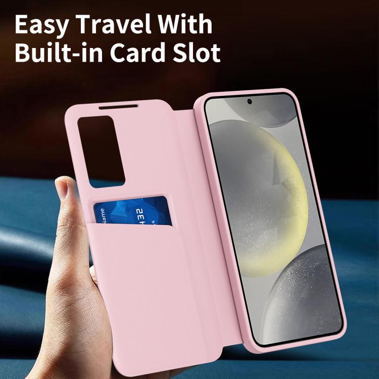 For Samsung Galaxy A37 5G Smart View Window Leather Phone Case with Card Slot