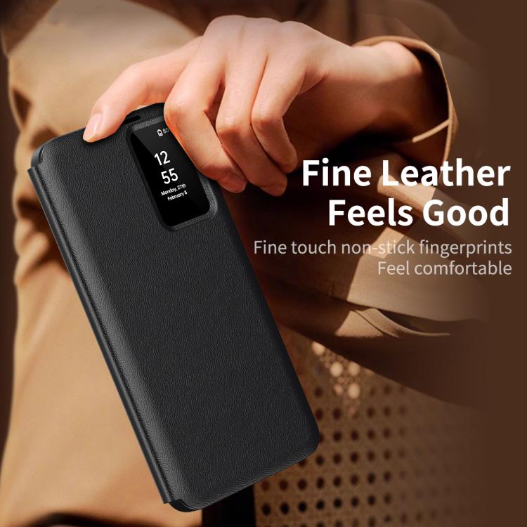 For Samsung Galaxy A37 5G Smart View Window Leather Phone Case with Card Slot