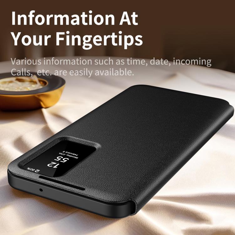 For Samsung Galaxy A37 5G Smart View Window Leather Phone Case with Card Slot