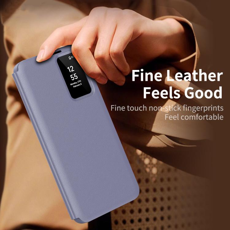 For Samsung Galaxy A37 5G Smart View Window Leather Phone Case with Card Slot