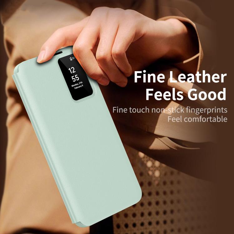 For Samsung Galaxy A37 5G Smart View Window Leather Phone Case with Card Slot