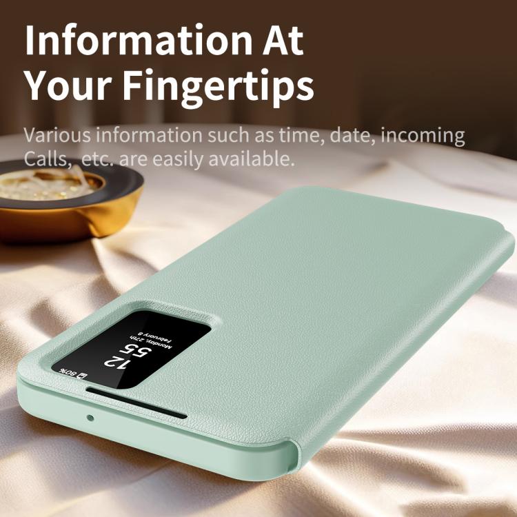 For Samsung Galaxy A37 5G Smart View Window Leather Phone Case with Card Slot