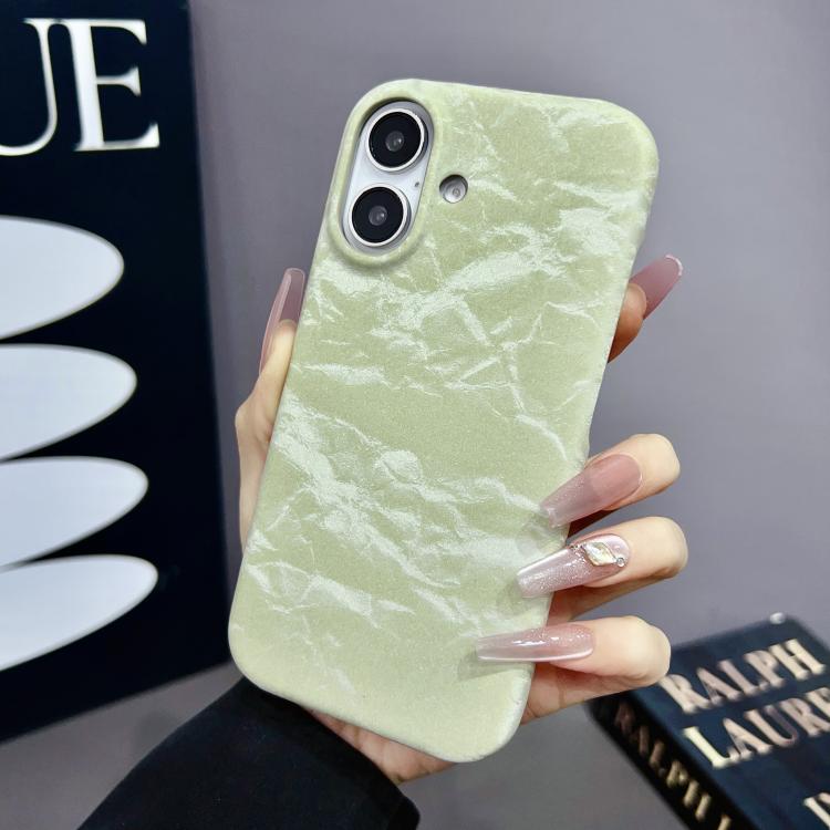 For iPhone 12 Velvet Leather PC Half Coverage Phone Case